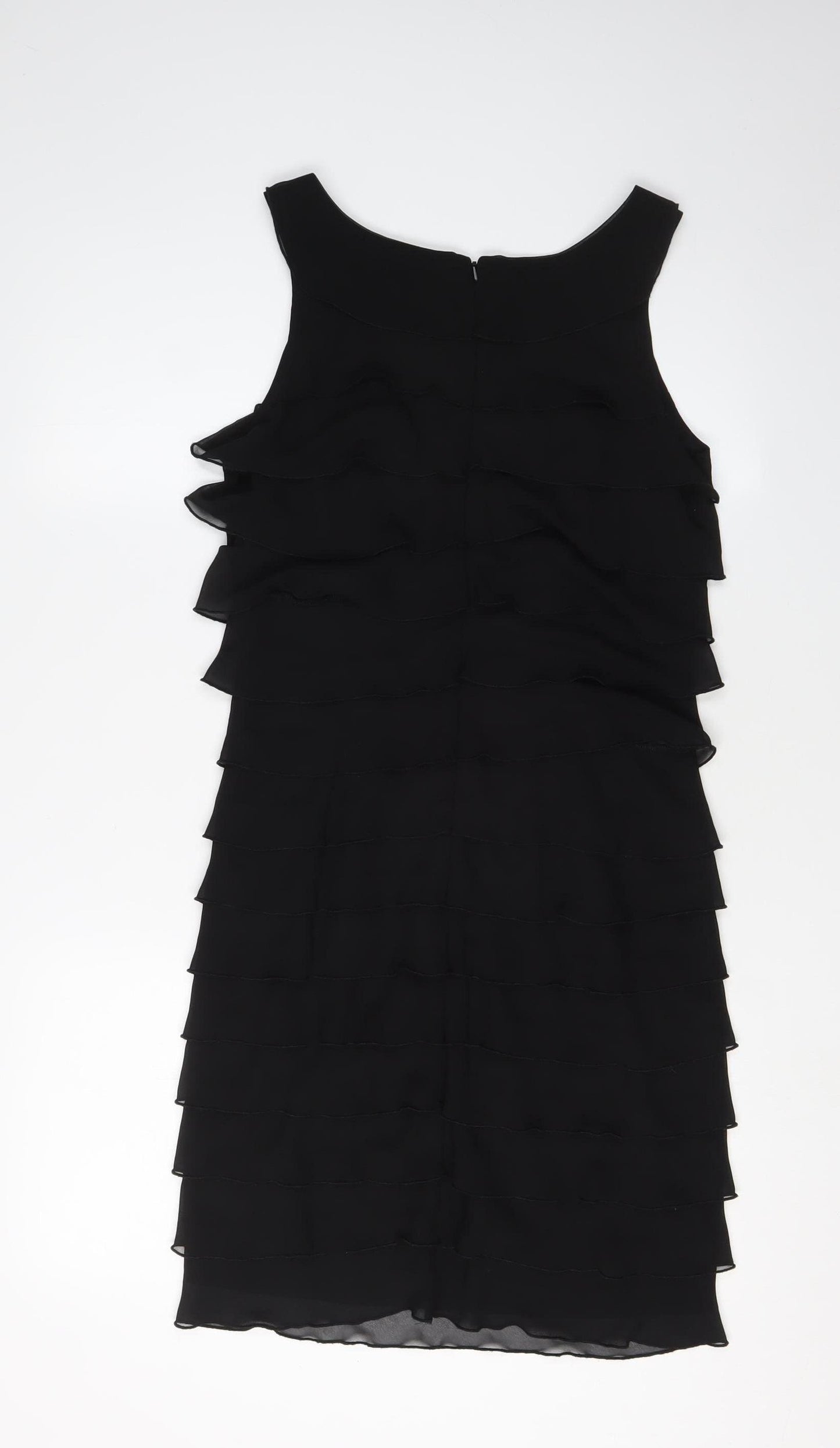 Roman Women's Black Beaded Sheath Dress Size 10