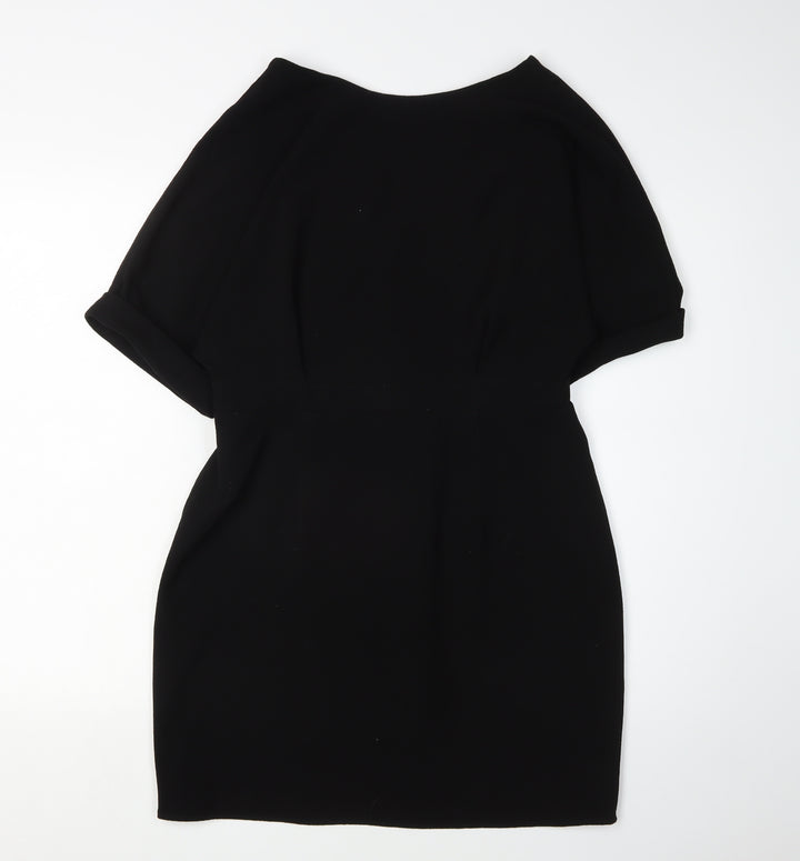 Elegant Women's Black Shift Dress - Size 12 Formal Wear
