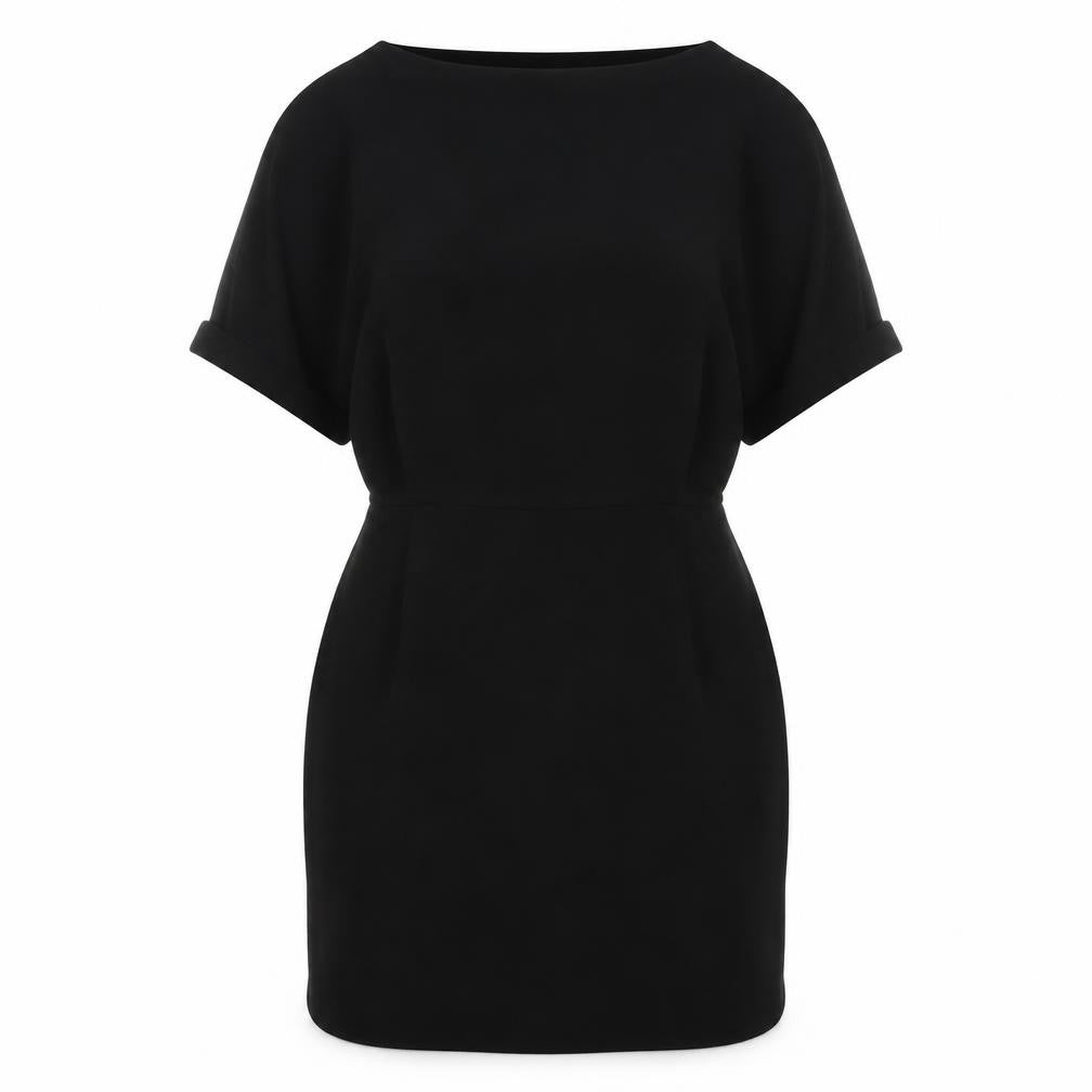 Elegant Women's Black Shift Dress - Size 12 Formal Wear