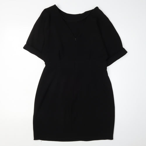 Elegant Women's Black Shift Dress - Size 12 Formal Wear