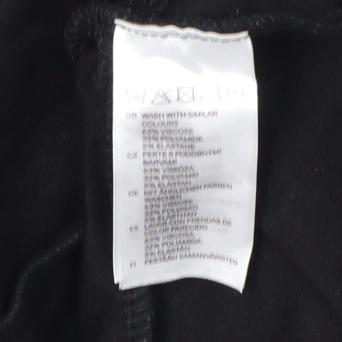 H&M Women's Black Bodycon Mini Dress - Size 12