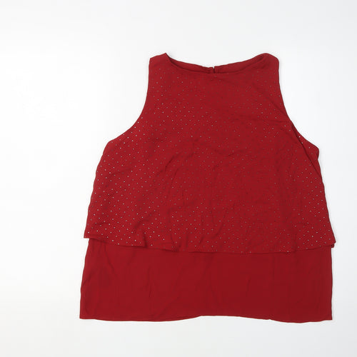 Next Women's Red Sleeveless Tank Top Size 14