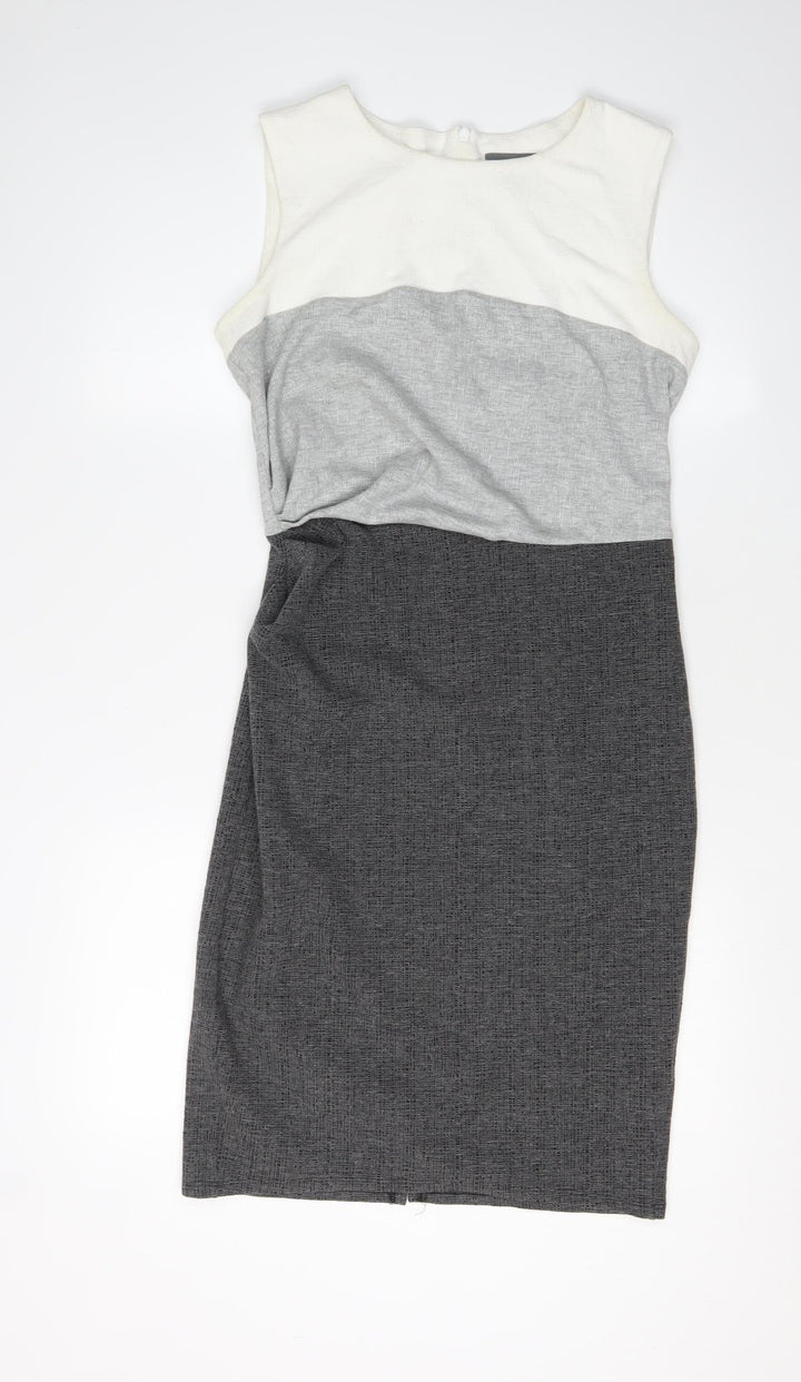 Phase Eight Women's Grey Shift Dress Size 10