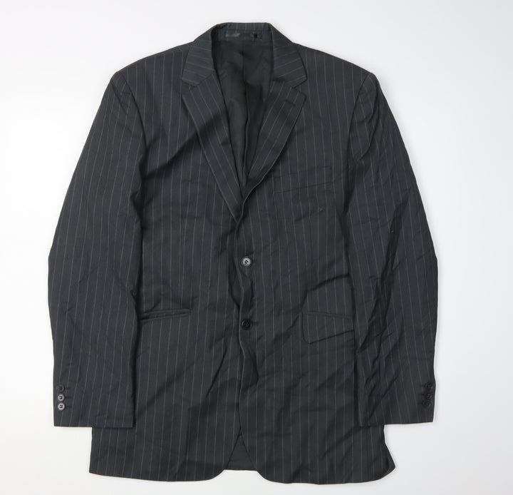 KJ Men's Black Regular Fit Blazer 40R