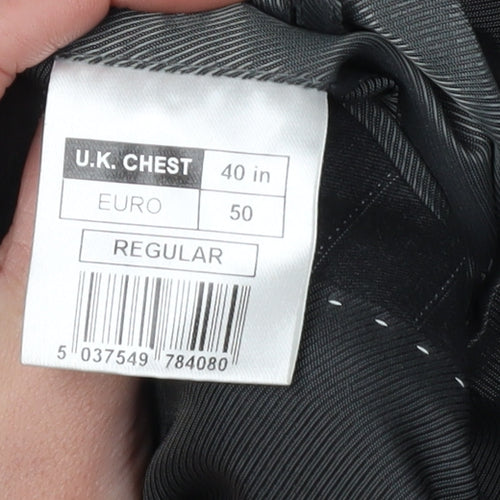 KJ Men's Black Regular Fit Blazer 40R