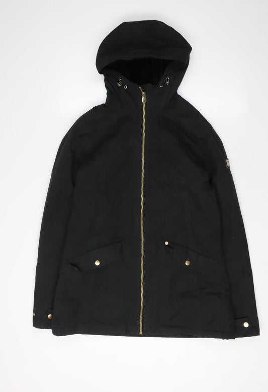 Regatta Women's Black Hooded Parka Size 12