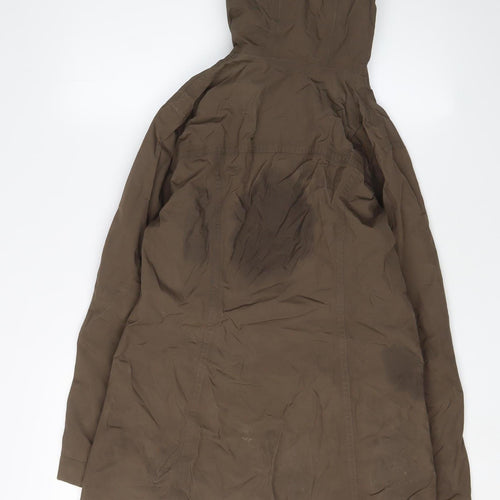 Quechua Girls Brown Parka Jacket with Hood, Size 14 Years