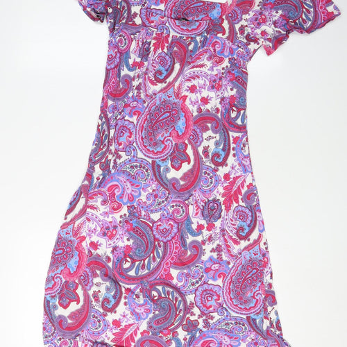 Warehouse Women's Multicoloured Paisley Dress Size 10