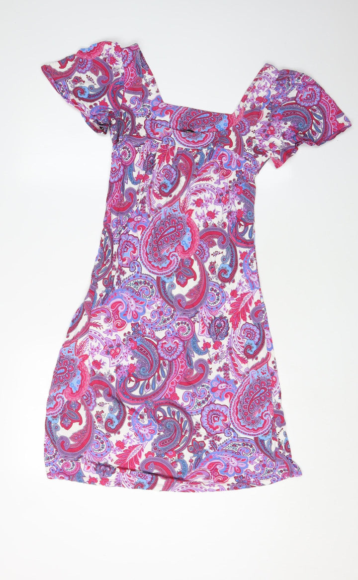 Warehouse Women's Multicoloured Paisley Dress Size 10