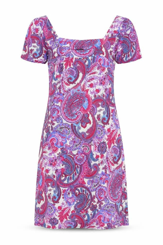 Front view of Warehouse Women's Multicoloured Paisley Dress, size 10