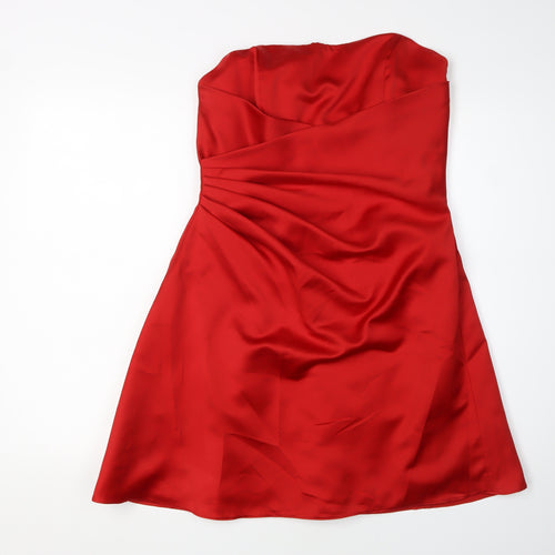 Alfred Angelo Women's Red Strapless A-Line Dress Size 14
