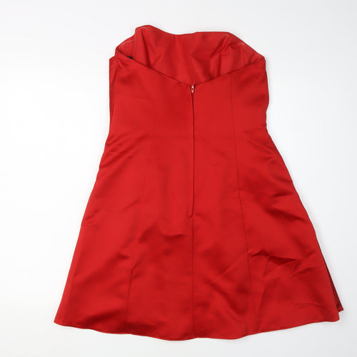 Alfred Angelo Women's Red Strapless A-Line Dress Size 14