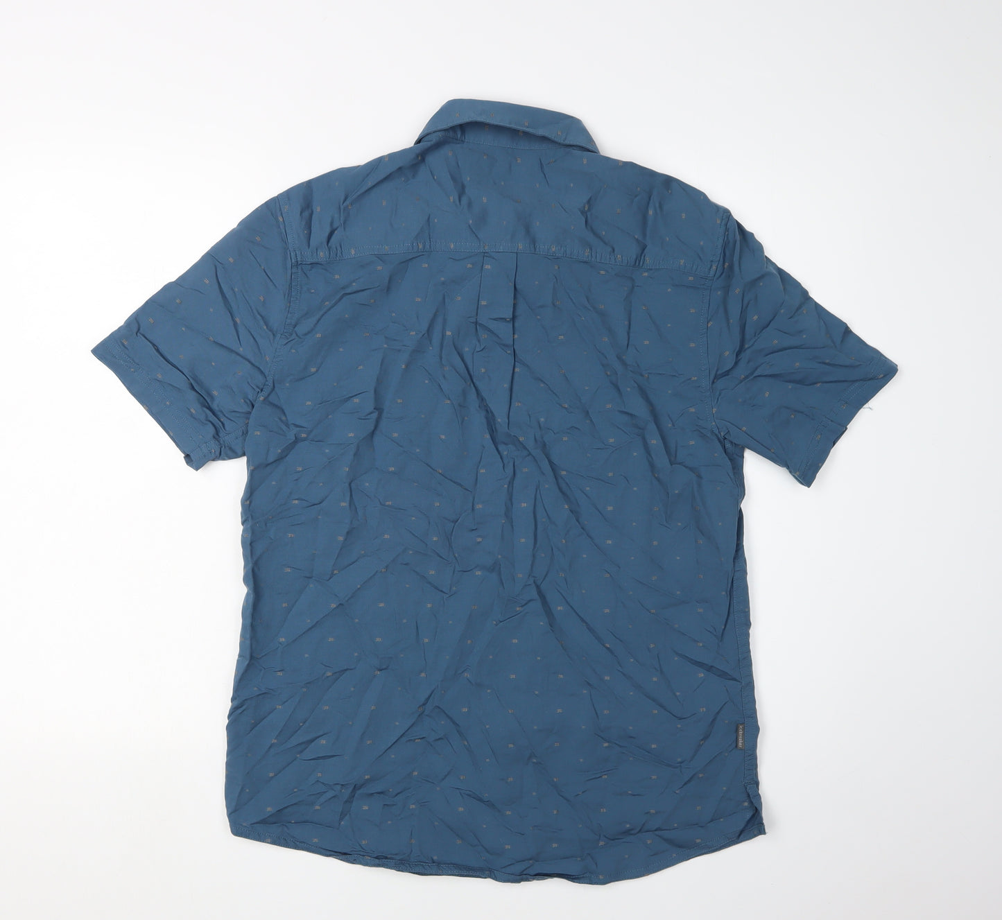 Icebreaker Men's Blue Short Sleeve Button-Up Shirt M