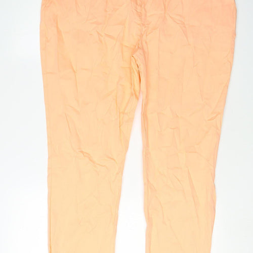 Dorothy Perkins Women's Orange Chino Trousers Size 16