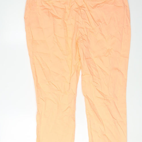 Dorothy Perkins Women's Orange Chino Trousers Size 16