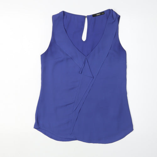 Oasis Women's Blue Sleeveless V-Neck Blouse