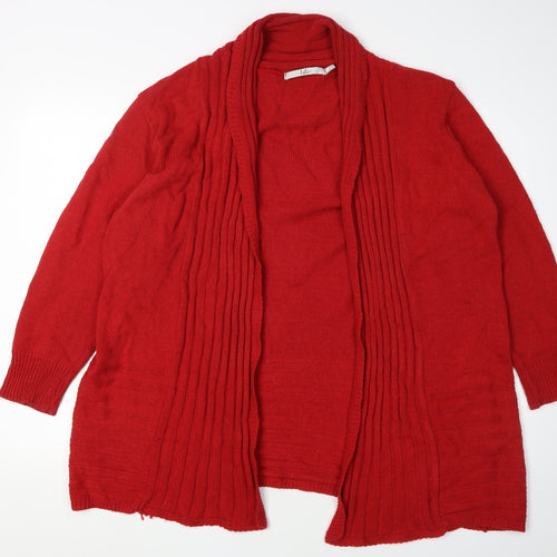 Isle Womens Plus Size Red Cardigan Jumper XL