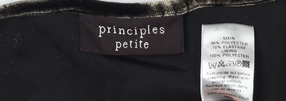 Principles Petite Black Velvet Tunic - Size 14 - Women