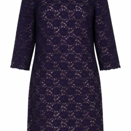 Kaliko Women's Purple Lace Sheath Dress Size 14
