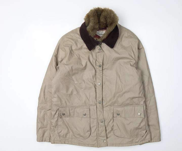River Island Women's Beige Parka Coat Size 14 Casual