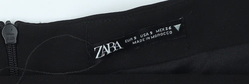 Zara Women's Black Bodycon Midi Dress - Size S