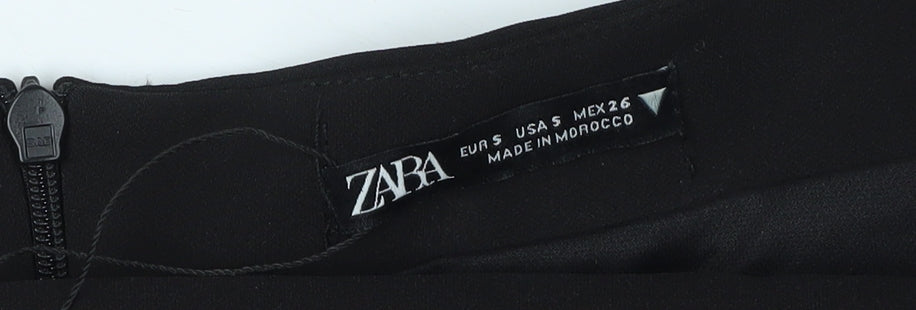 Zara Women's Black Bodycon Midi Dress - Size S