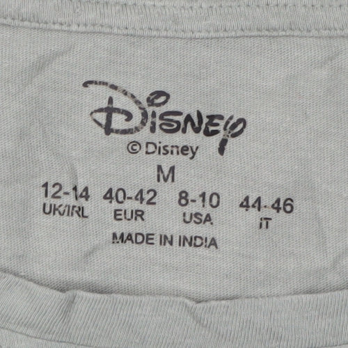 Disney Unisex Green Mickey & Minnie T-Shirt, M, Crew Neck