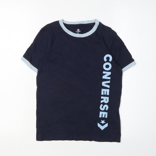 Converse Boys Blue Logo T-Shirt 8-10 Years Casual Basic