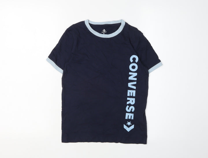 Converse Boys Blue Logo T-Shirt 8-10 Years Casual Basic