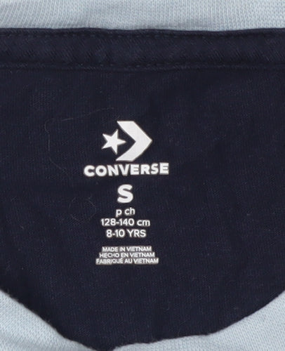 Converse Boys Blue Logo T-Shirt 8-10 Years Casual Basic