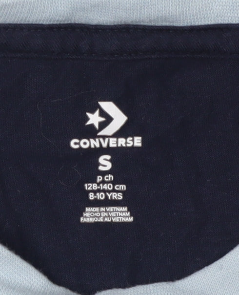 Converse Boys Blue Logo T-Shirt 8-10 Years Casual Basic
