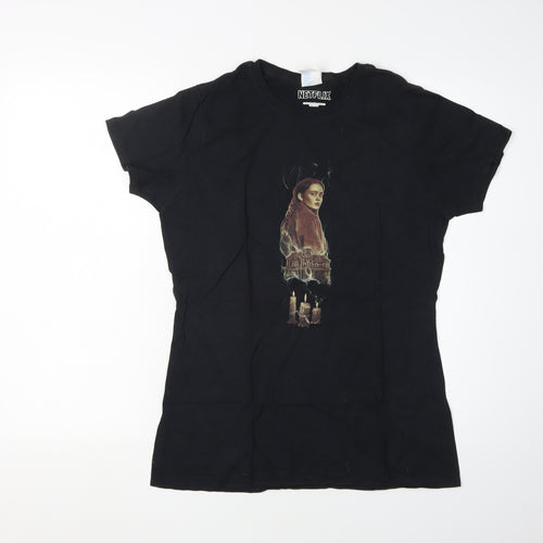 Netflix Black Women's S T-Shirt, Casual Crew Neck