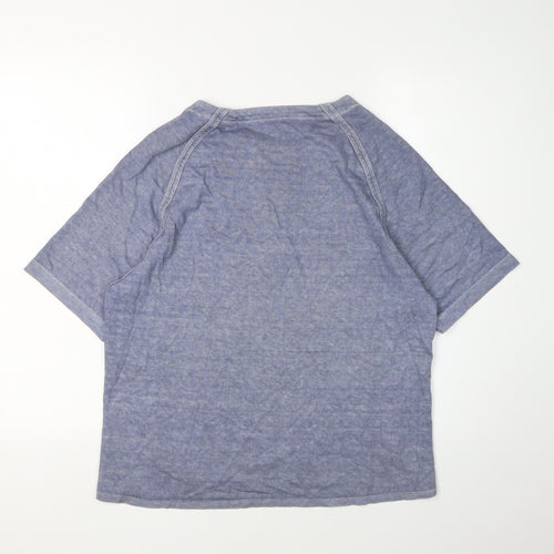 Wrap Women's Blue Short Sleeve Hemp Wrap T-Shirt - Size 8