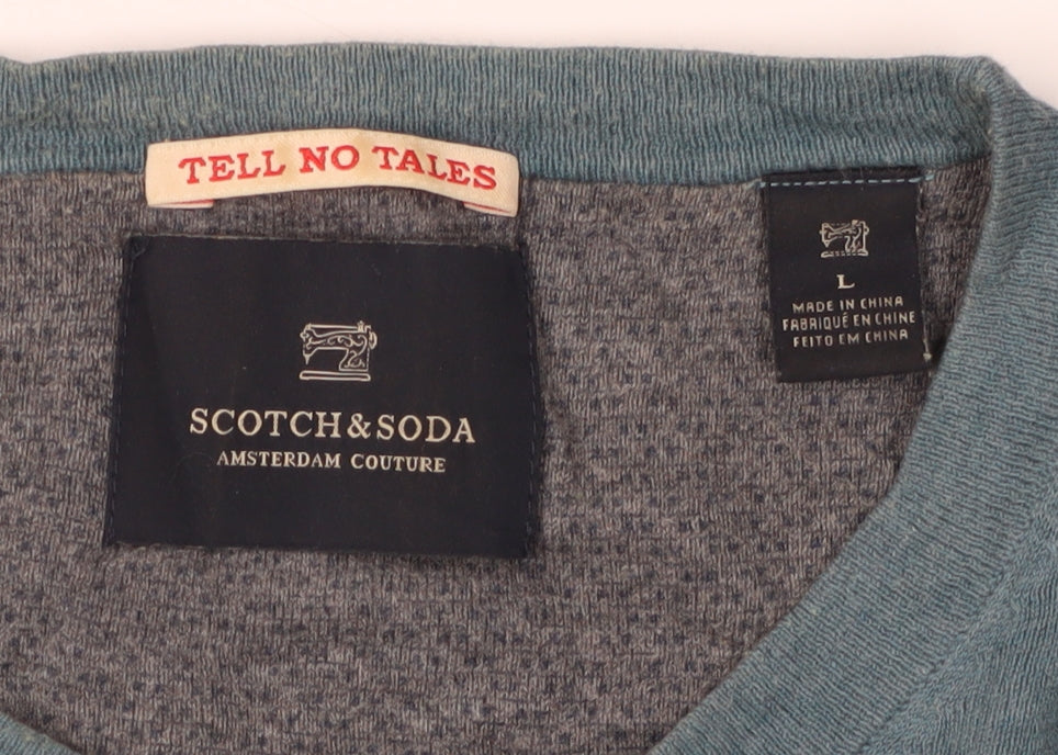 Scotch & Soda Men's Blue Pullover Jumper L