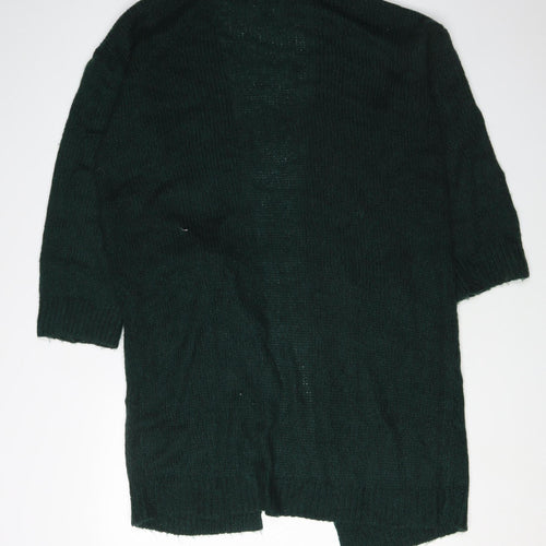 H&M Women's Green Cardigan - Size S, Acrylic Knit