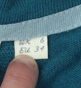 White Stuff Women's Green Merino Cardigan Size 6