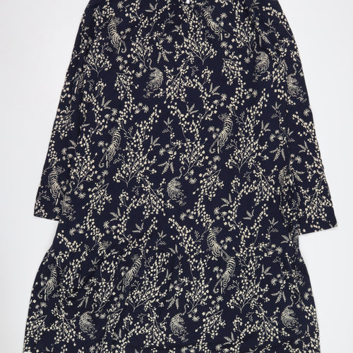 Brakeburn Women's Blue Floral Shift Dress Size 18