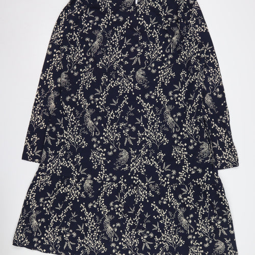 Brakeburn Women's Blue Floral Shift Dress Size 18