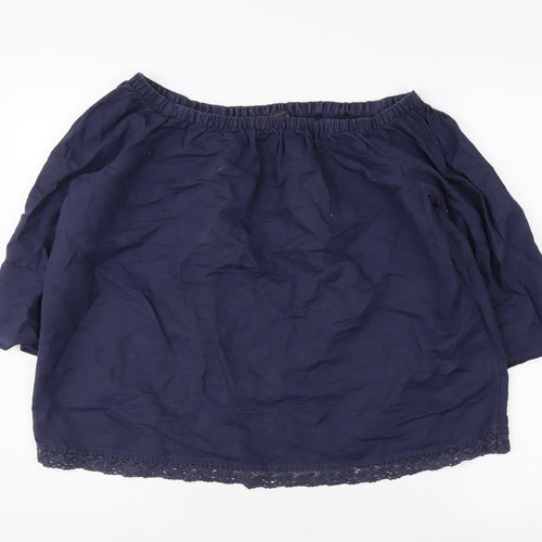 Marks and Spencer Blue Linen Blend Women’s Tunic Blouse