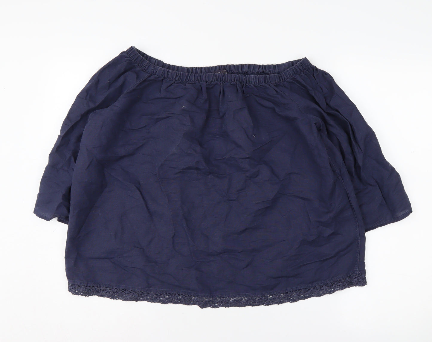Marks and Spencer Blue Linen Blend Women’s Tunic Blouse