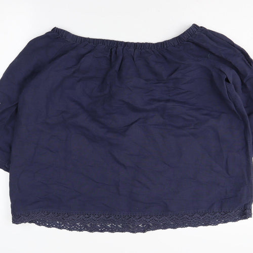 Marks and Spencer Blue Linen Blend Women’s Tunic Blouse