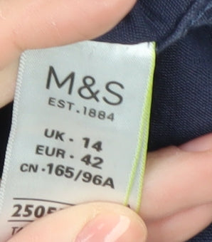 Marks and Spencer Blue Linen Blend Women’s Tunic Blouse