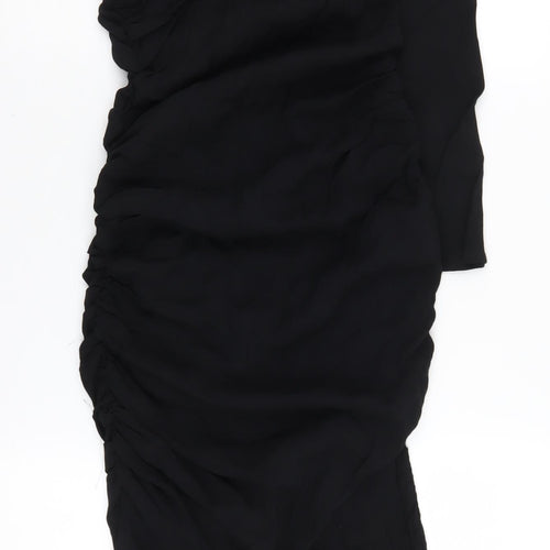 Zara Women's Black Midi Bodycon Dress Size M