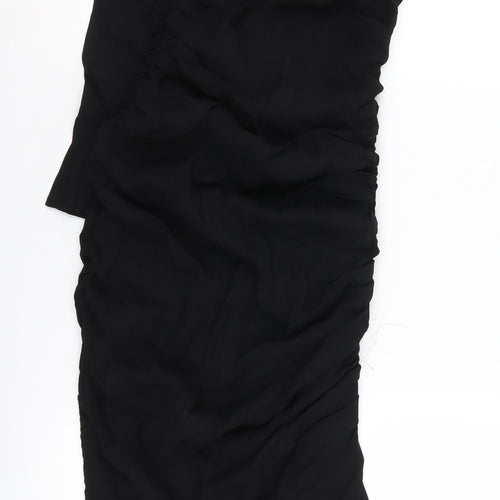 Zara Women's Black Midi Bodycon Dress Size M