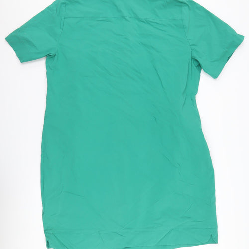 Collection L Women's Green Collared Shirt Dress Plus Size