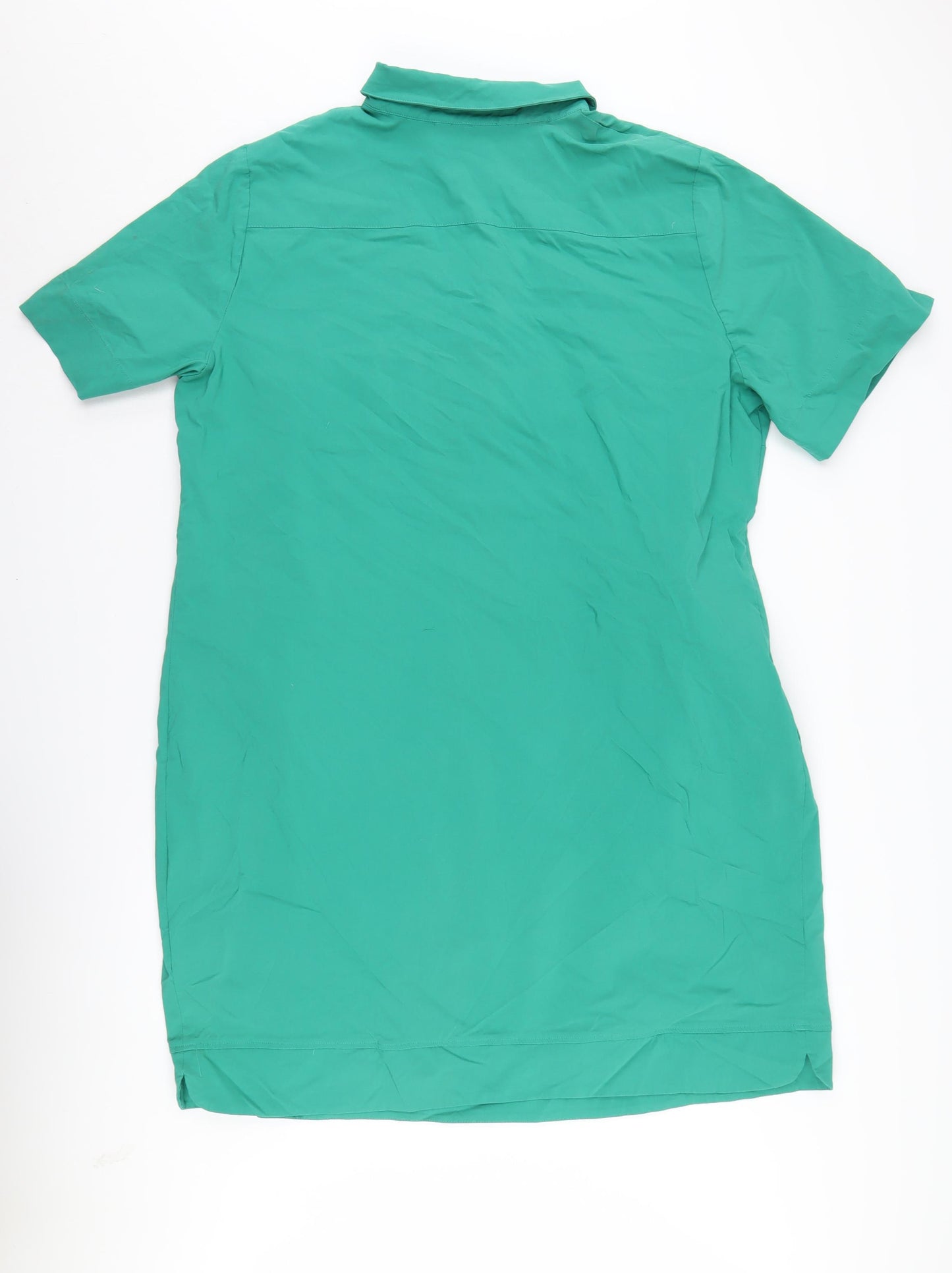 Collection L Women's Green Collared Shirt Dress Plus Size