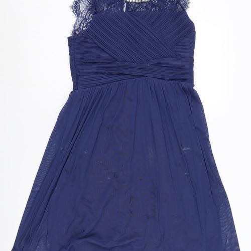 Lipsy London Girls Blue A-Line Dress Size 14 Party Formal
