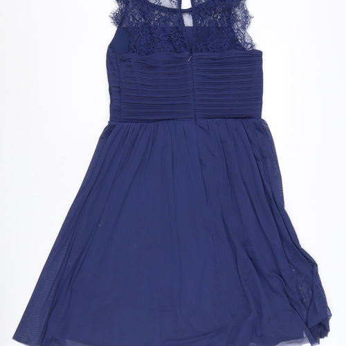 Lipsy London Girls Blue A-Line Dress Size 14 Party Formal