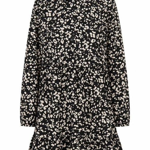 New Look Women's Black Animal Print Shift Dress Size 12