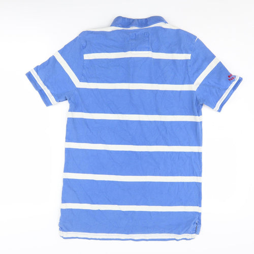 Crew Clothing Men's Blue Medium Striped Polo Shirt